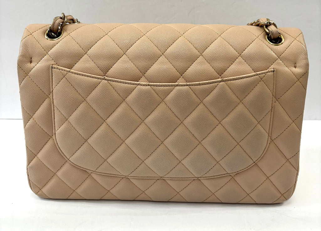 CHANEL CAVIAR QUILTED JUMBO CLASSIC DOUBLE FLAP BAG