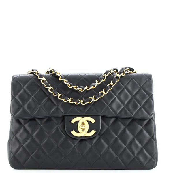 CHANEL QUILTED LAMBSKIN CLASSIC MAXI FLAP BAG