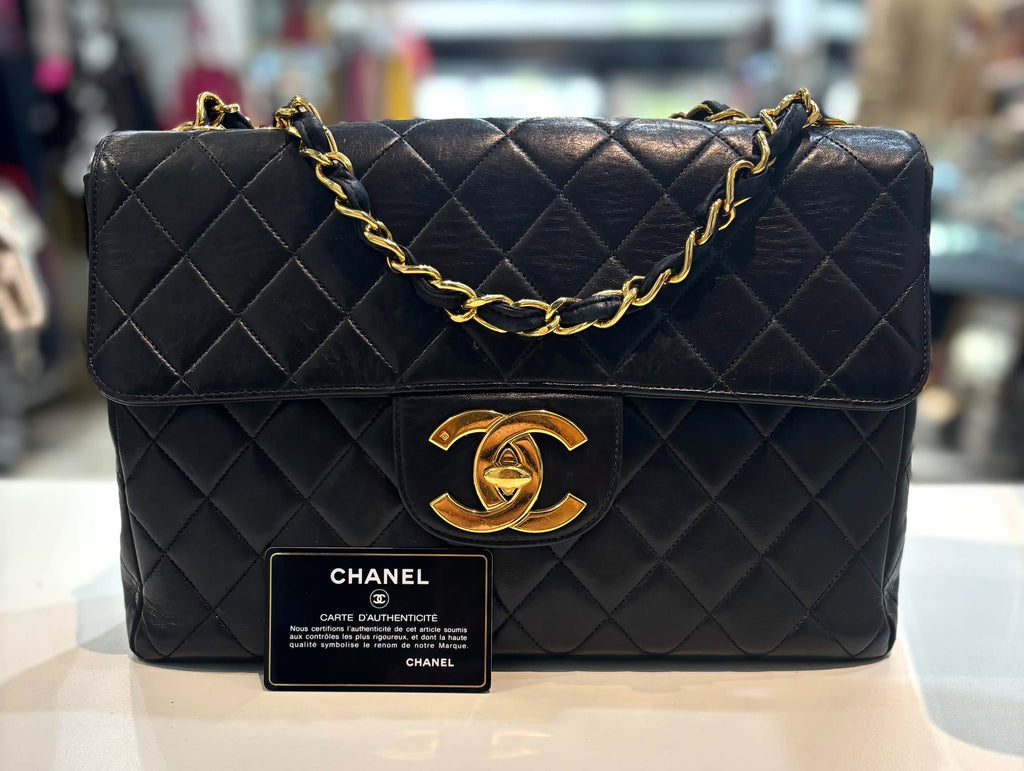 CHANEL QUILTED LAMBSKIN CLASSIC MAXI FLAP BAG