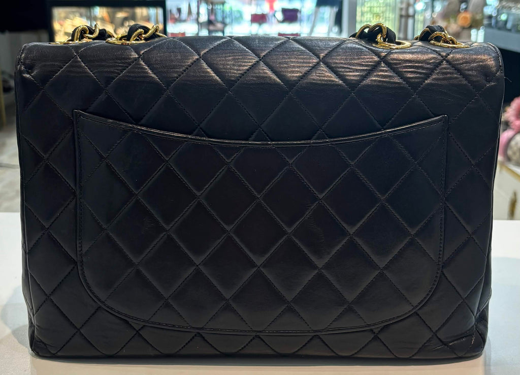 CHANEL QUILTED LAMBSKIN CLASSIC MAXI FLAP BAG
