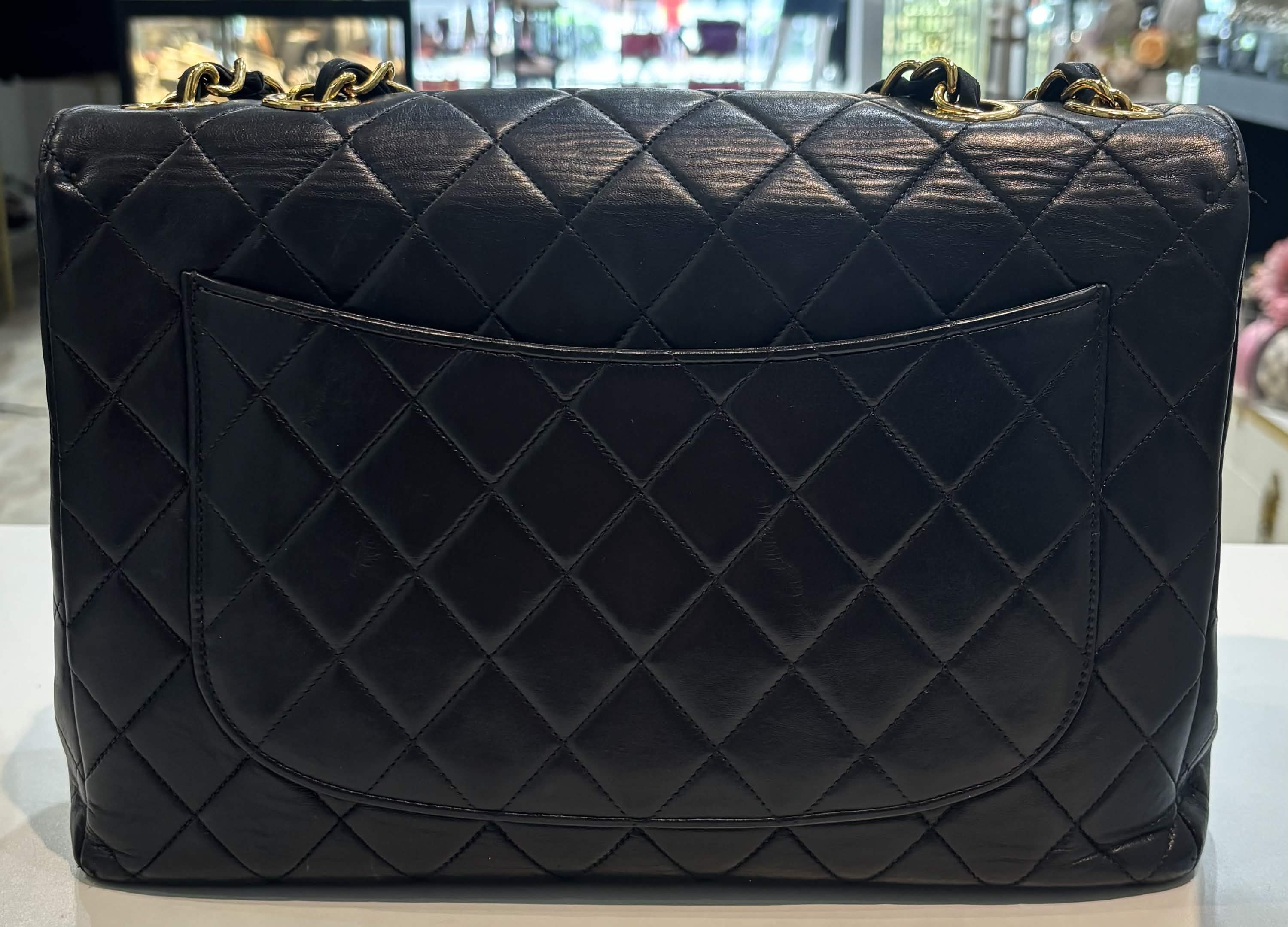 CHANEL QUILTED LAMBSKIN CLASSIC MAXI FLAP BAG
