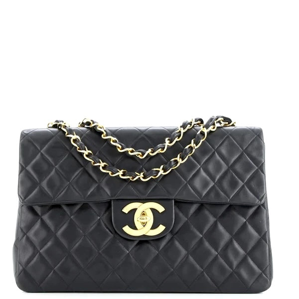 CHANEL QUILTED LAMBSKIN CLASSIC MAXI FLAP BAG