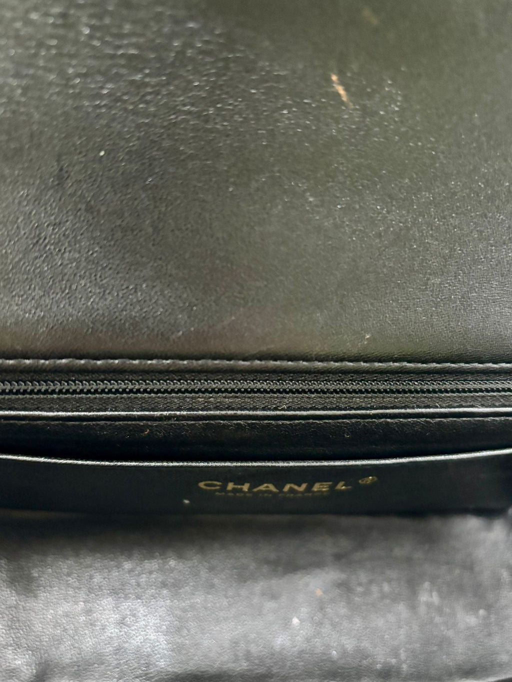 CHANEL LAMBSKIN QUILTED MINI TOP HANDLE FLAP BAG