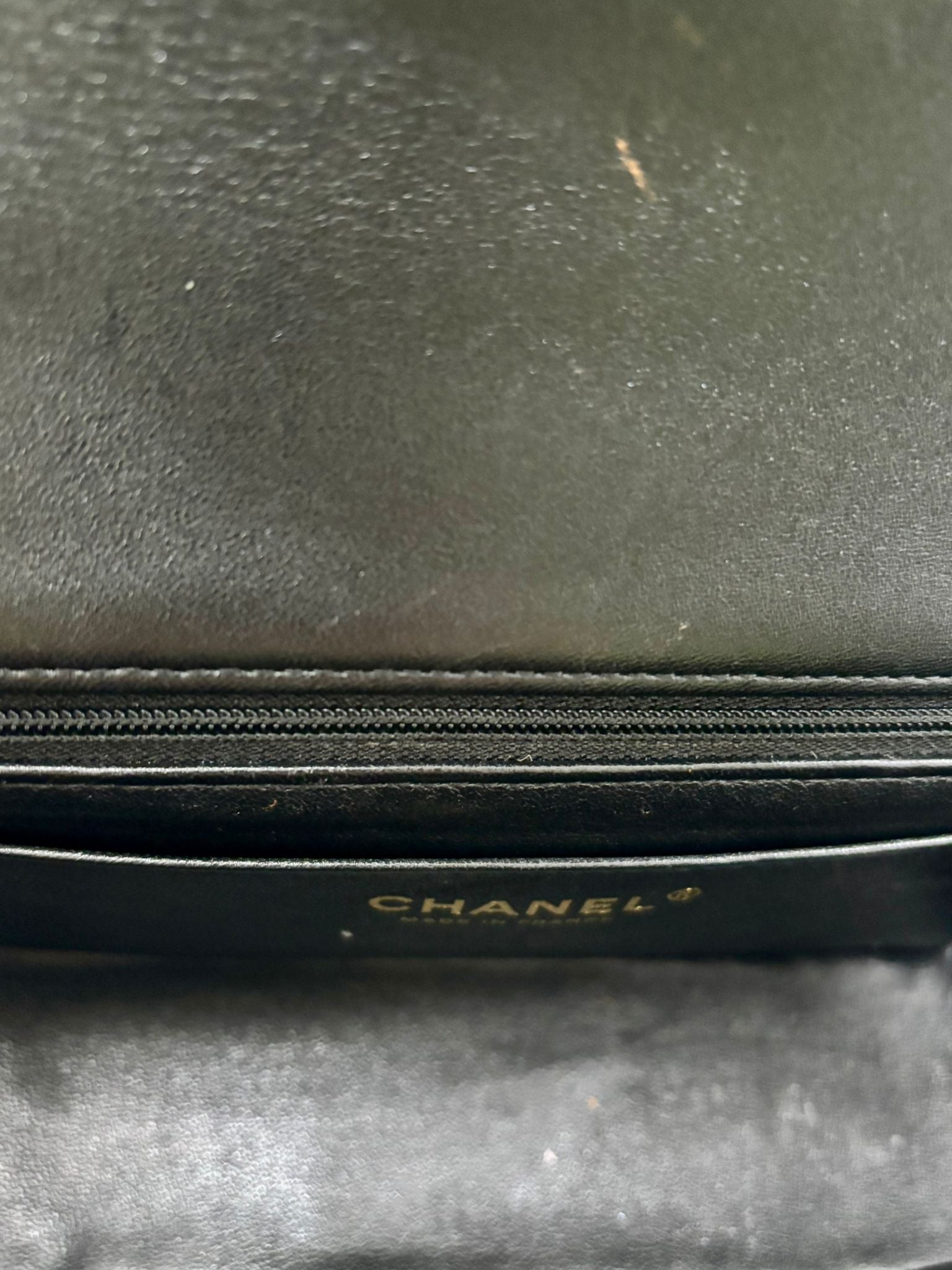 CHANEL LAMBSKIN QUILTED MINI TOP HANDLE FLAP BAG