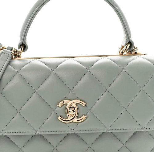 CHANEL QUILTED LAMBSKIN MEDIUM TRENDY CC TOP HANDLE FLAP BAG