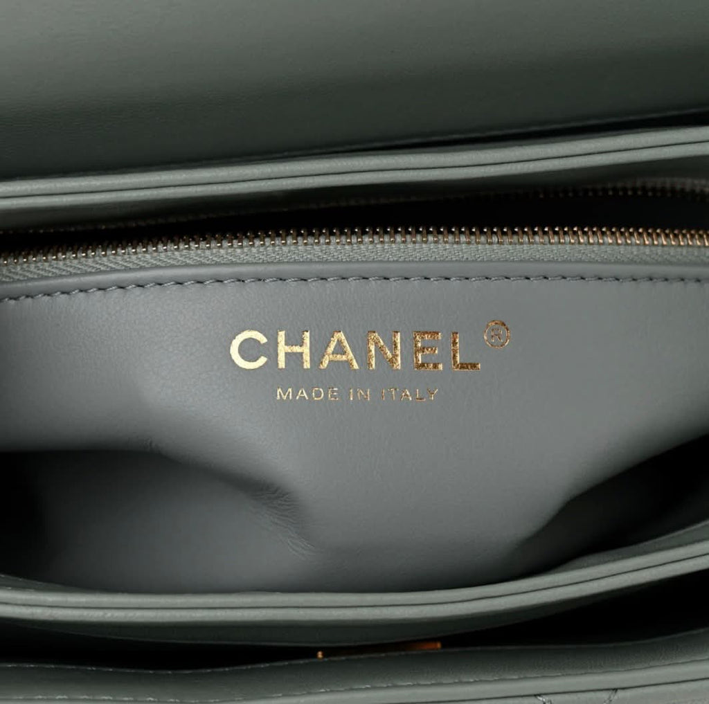 CHANEL QUILTED LAMBSKIN MEDIUM TRENDY CC TOP HANDLE FLAP BAG