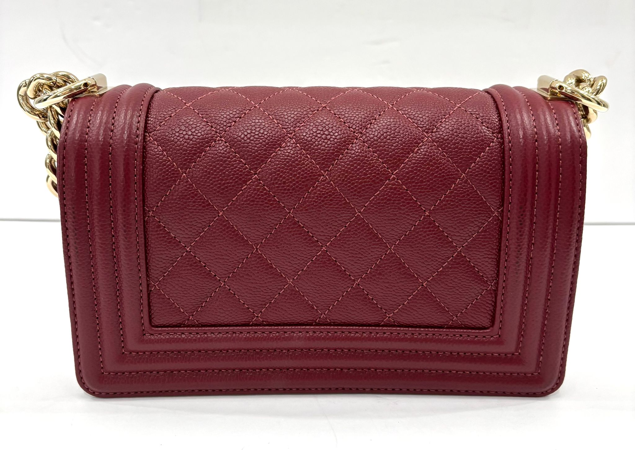 CHANEL QUILTED CAVIAR LEATHER LE BOY MINI BAG