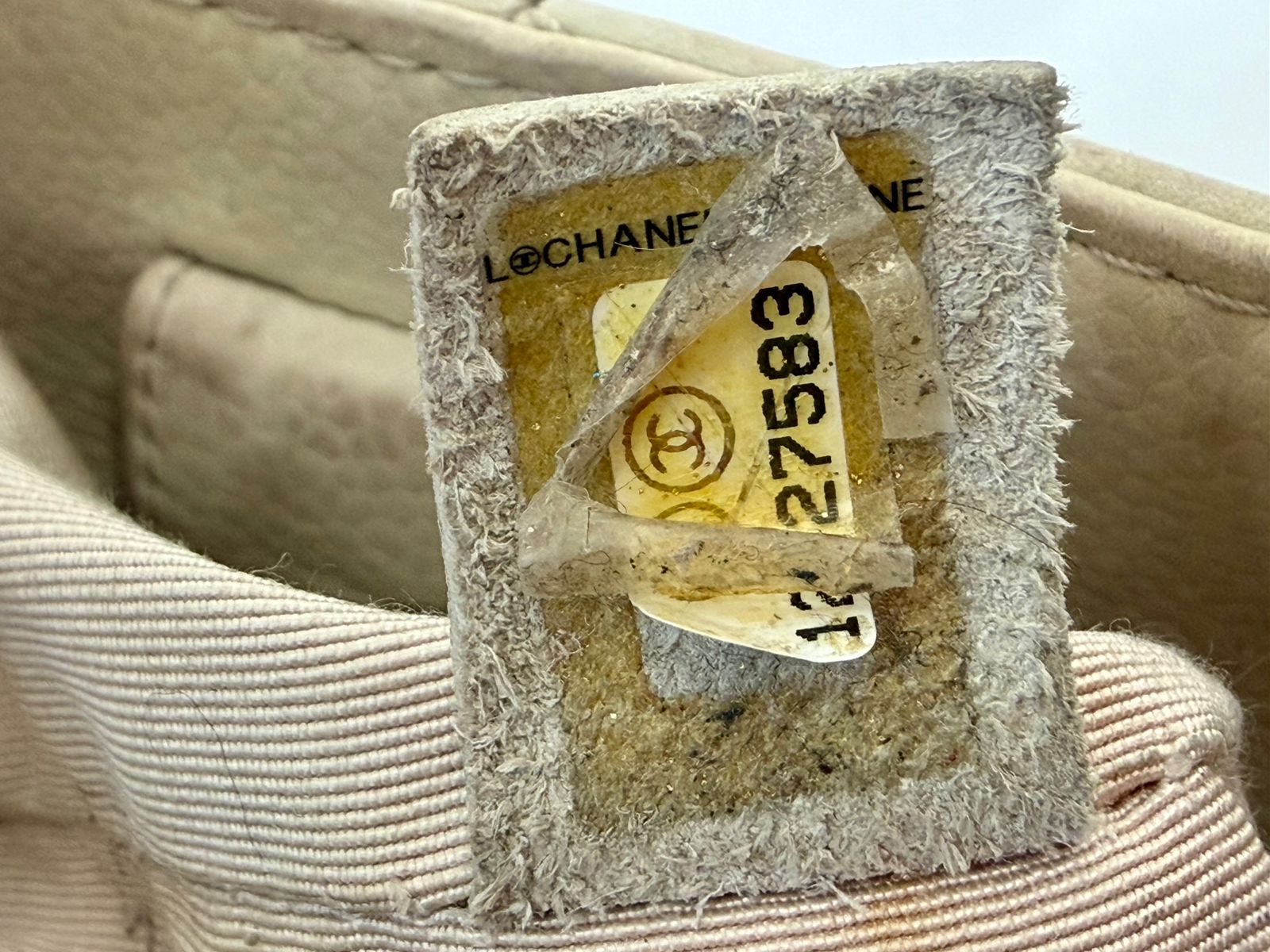 CHANEL COCO MARK QUILTED LAMBSKIN CHAIN TOTE BAG