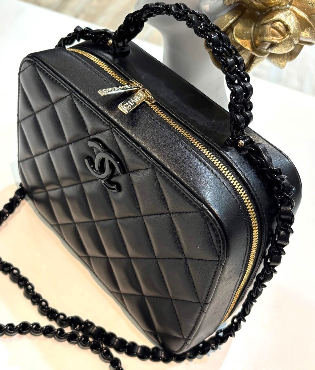 CHANEL MEDIUM AFTERNOON TEA LAMBSKIN LEATHER VANITY CASE