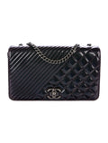CHANEL MEDIUM FLAP BLACK LEATHER BAG