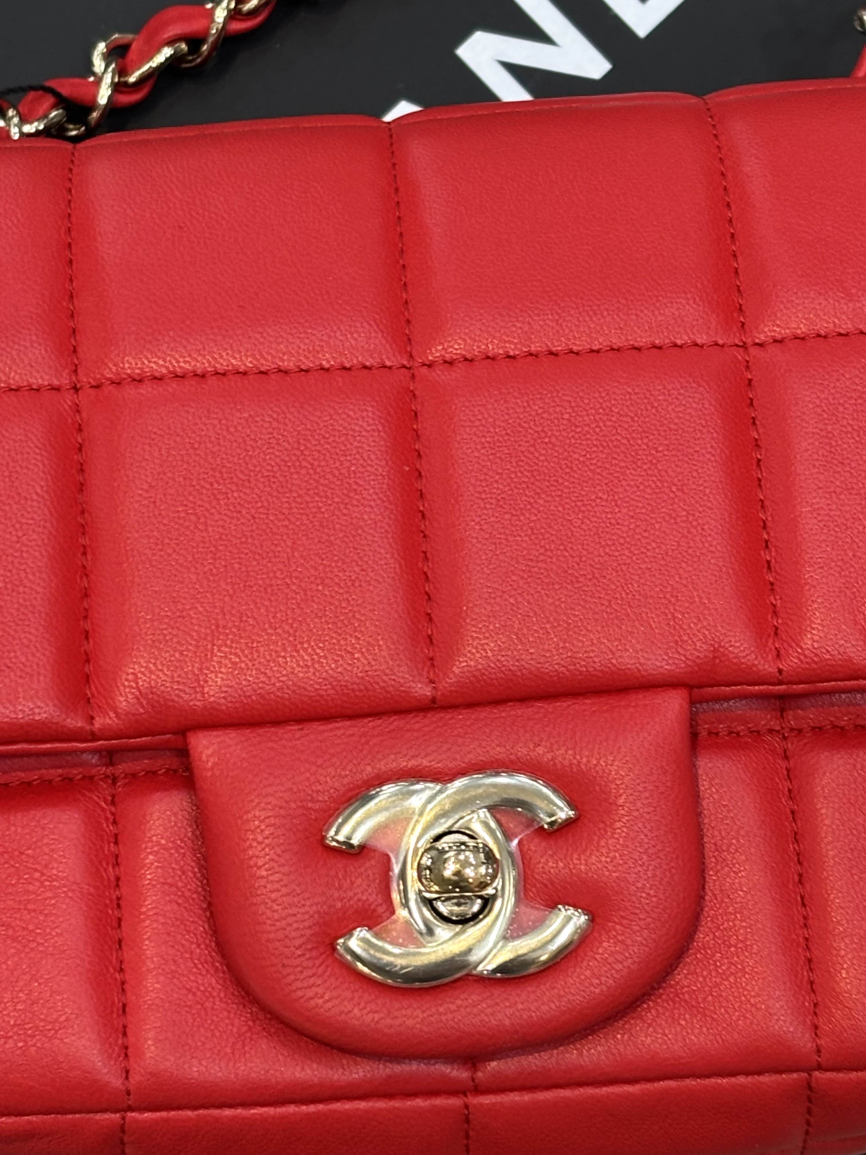 CHANEL MONACOCO LOGO BLOCKS MINI FLAP QUILTED LAMBSKIN LEATHER BAG