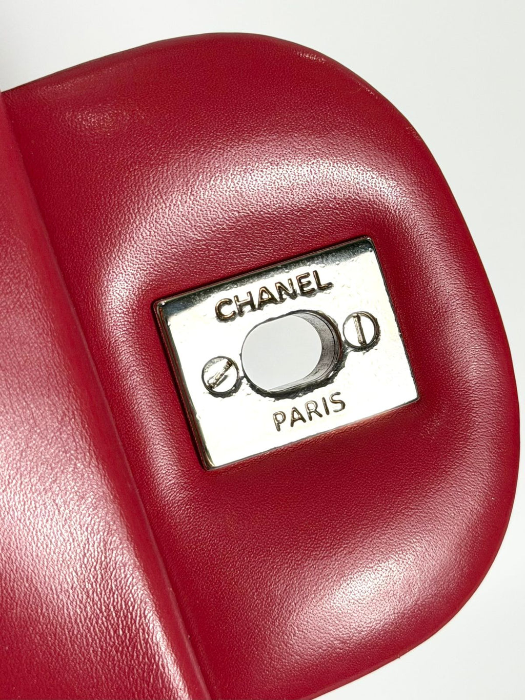 CHANEL PERFORATED LAMBSKIN LEATHER PUNCH JUMBO FLAP BAG