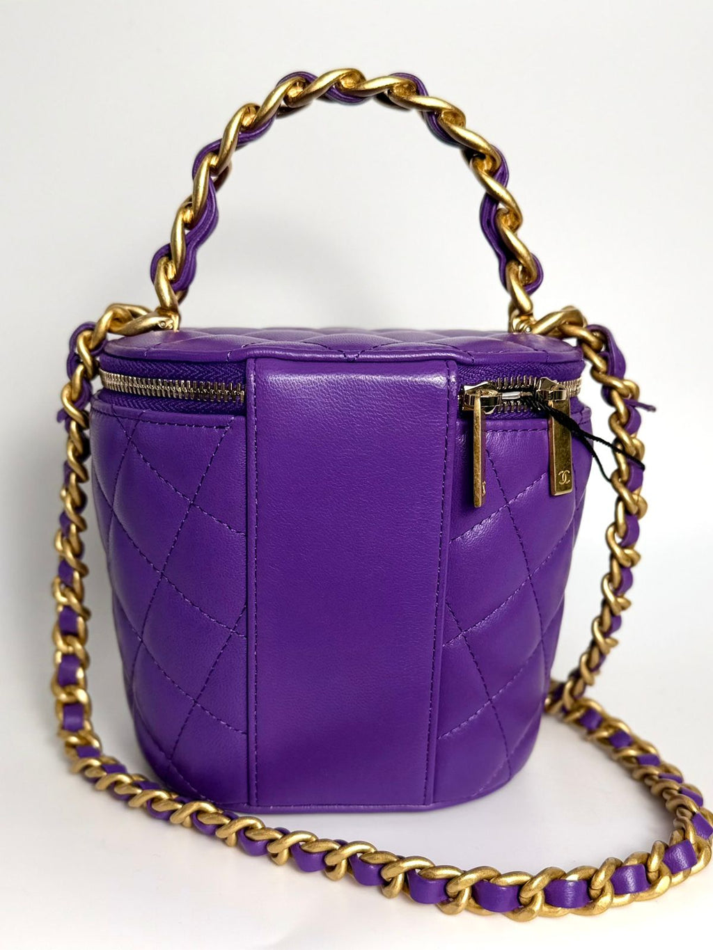 CHANEL QUILTED LAMBSKIN LEATHER AFTERNOON TEA VANITY BAG