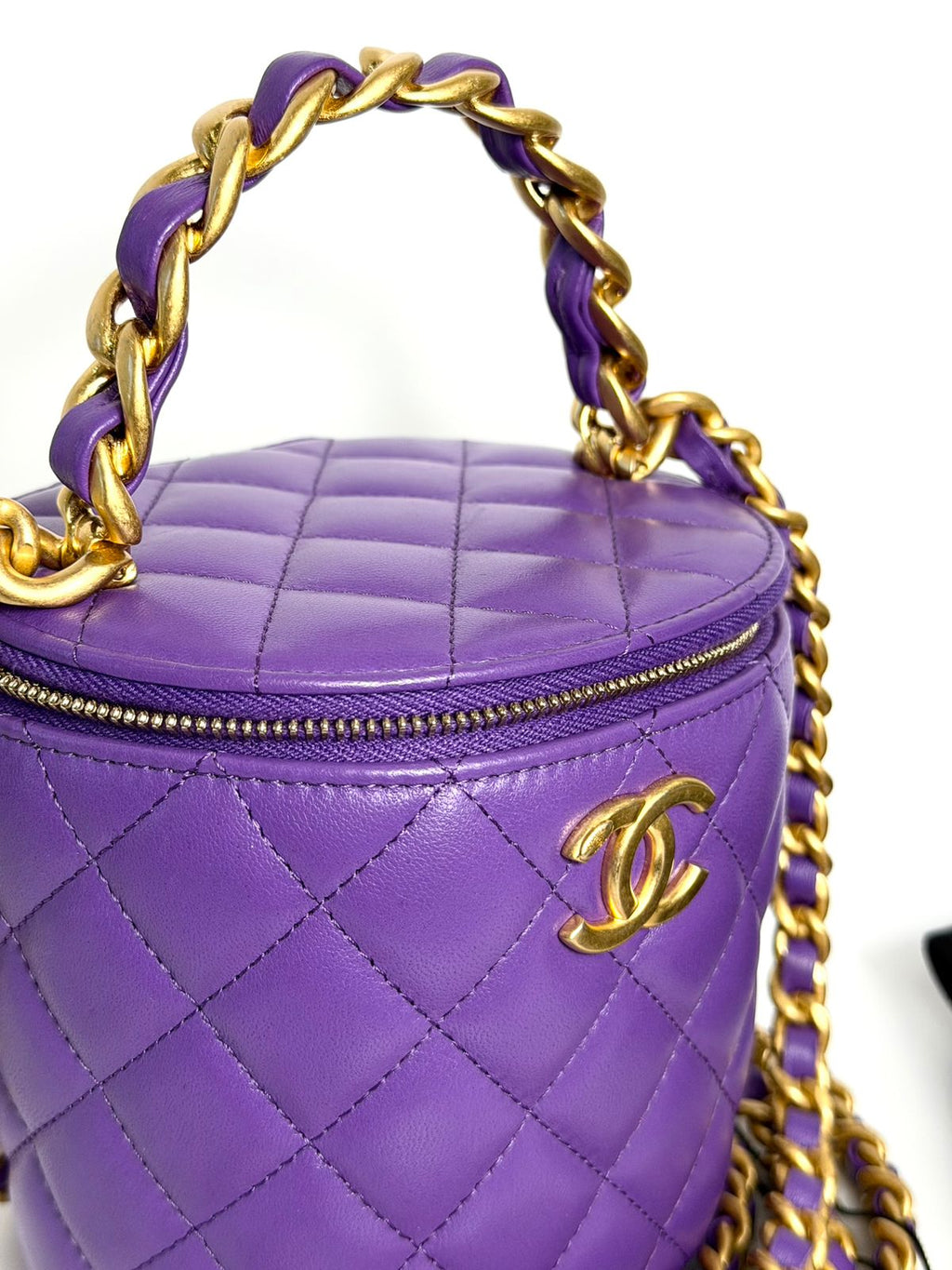 CHANEL QUILTED LAMBSKIN LEATHER AFTERNOON TEA VANITY BAG
