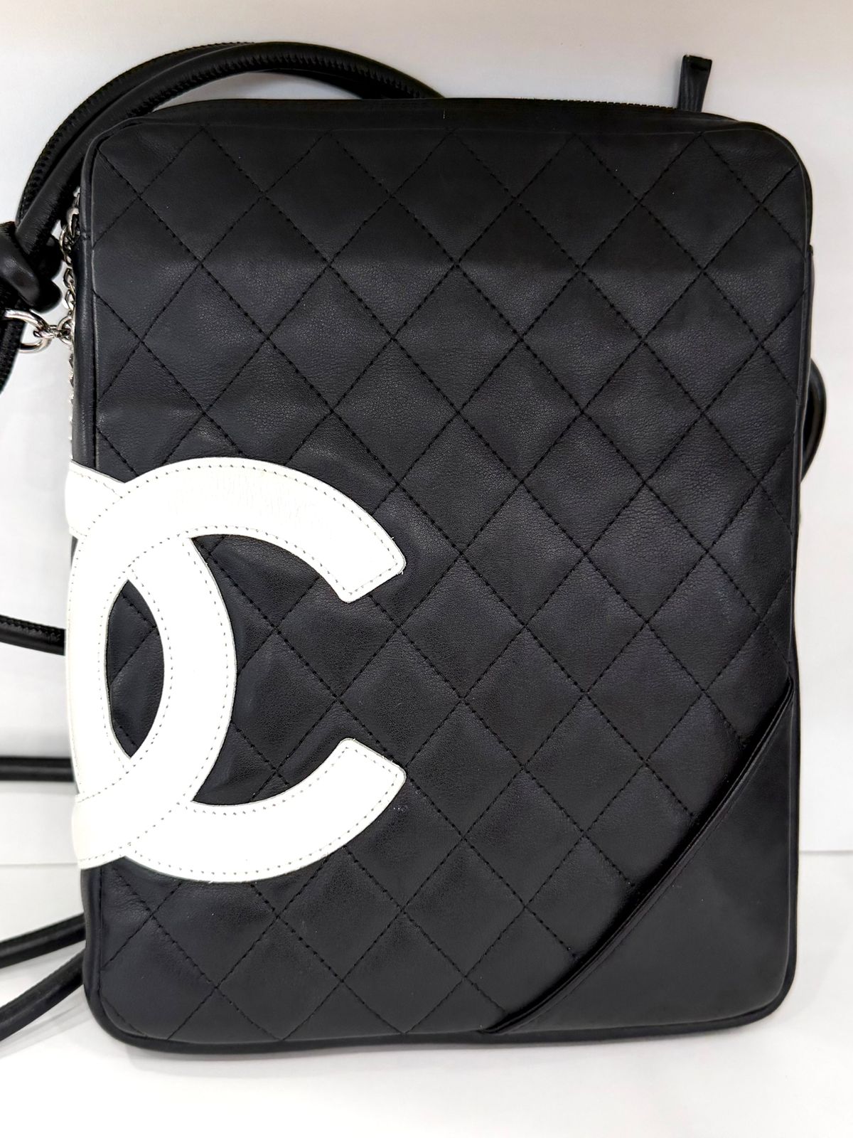 CHANEL QUILTED CALFSKIN LEATHER LIGNE CAMBON CROSSBODY BAG