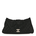 CHANEL SATIN HALF MOON CLUTCH