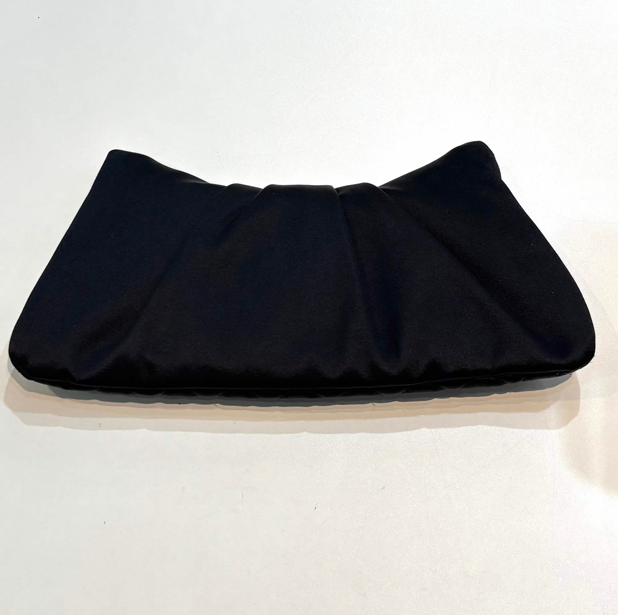 CHANEL SATIN HALF MOON CLUTCH