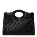 CHANEL SHINY LAMBSKIN QUILTED 31 SHOPPING TOTE BAG