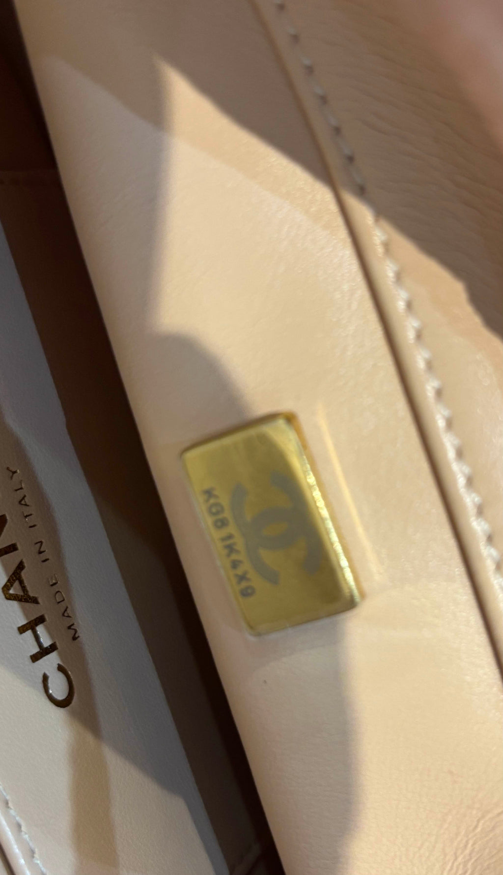 CHANEL SMALL CC LIGHT PINK SHEARLING BRUSHED GOLD HARDWARE FLAP BAG