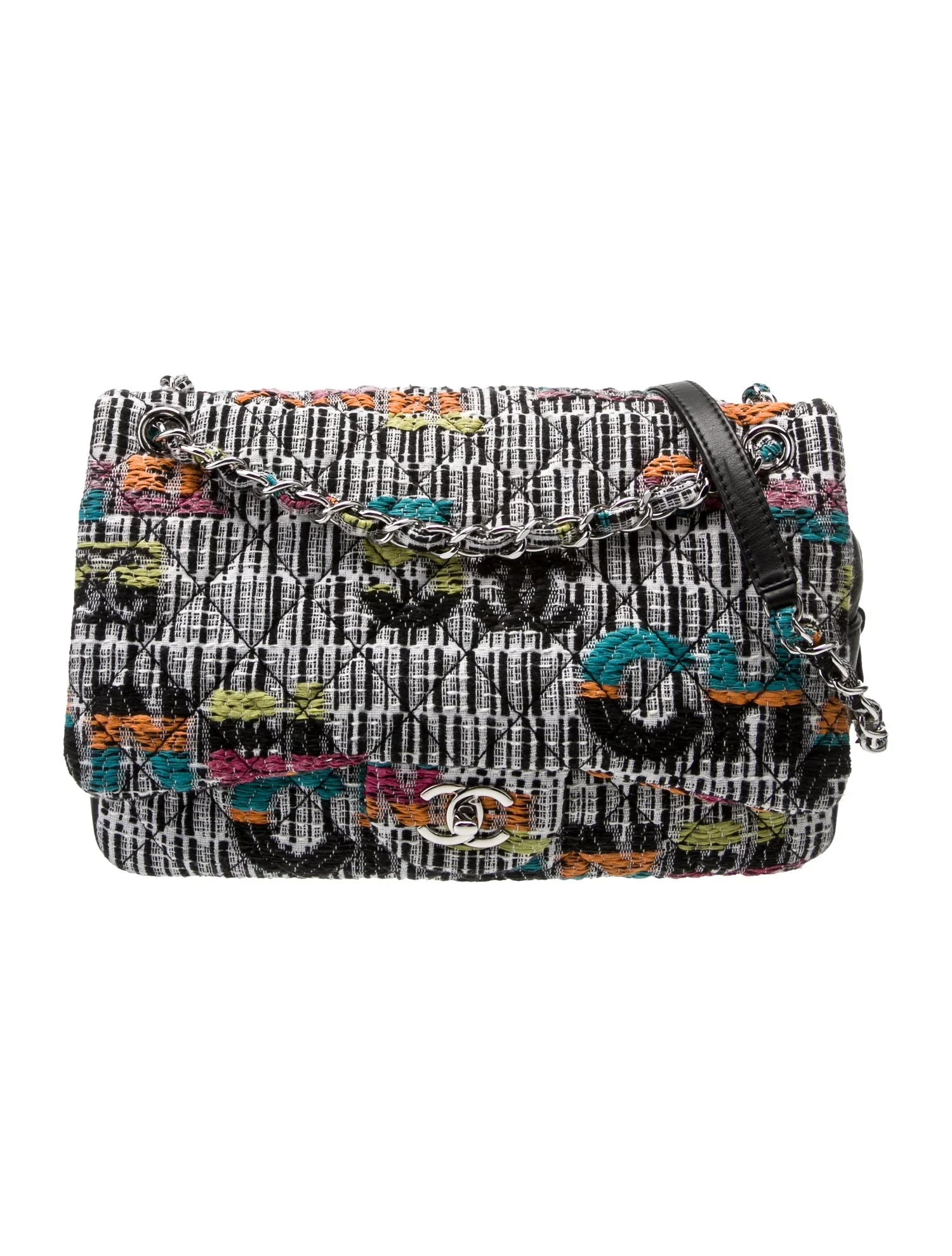 CHANEL TWEED EASY FLAP BAG