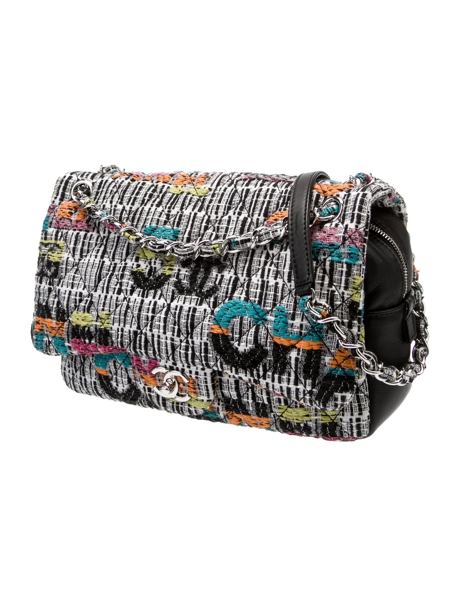 CHANEL TWEED EASY FLAP BAG