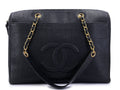 CHANEL VINTAGE TIMELESS CAVIAR LEATHER ZIPPED TOTE BAG