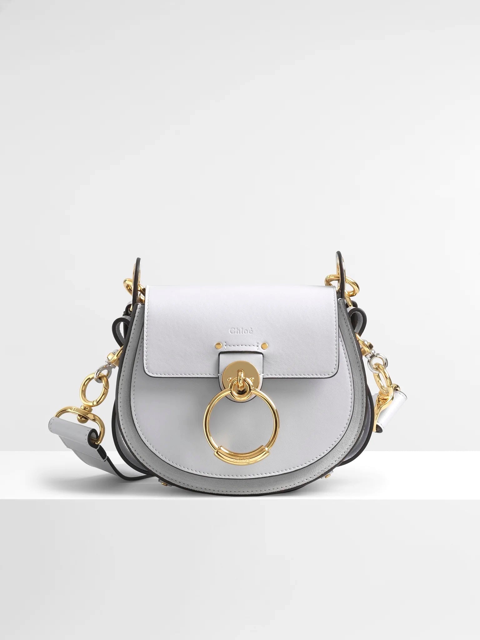 CHLOÉ CALFSKIN LEATHER SMALL TESS BAG