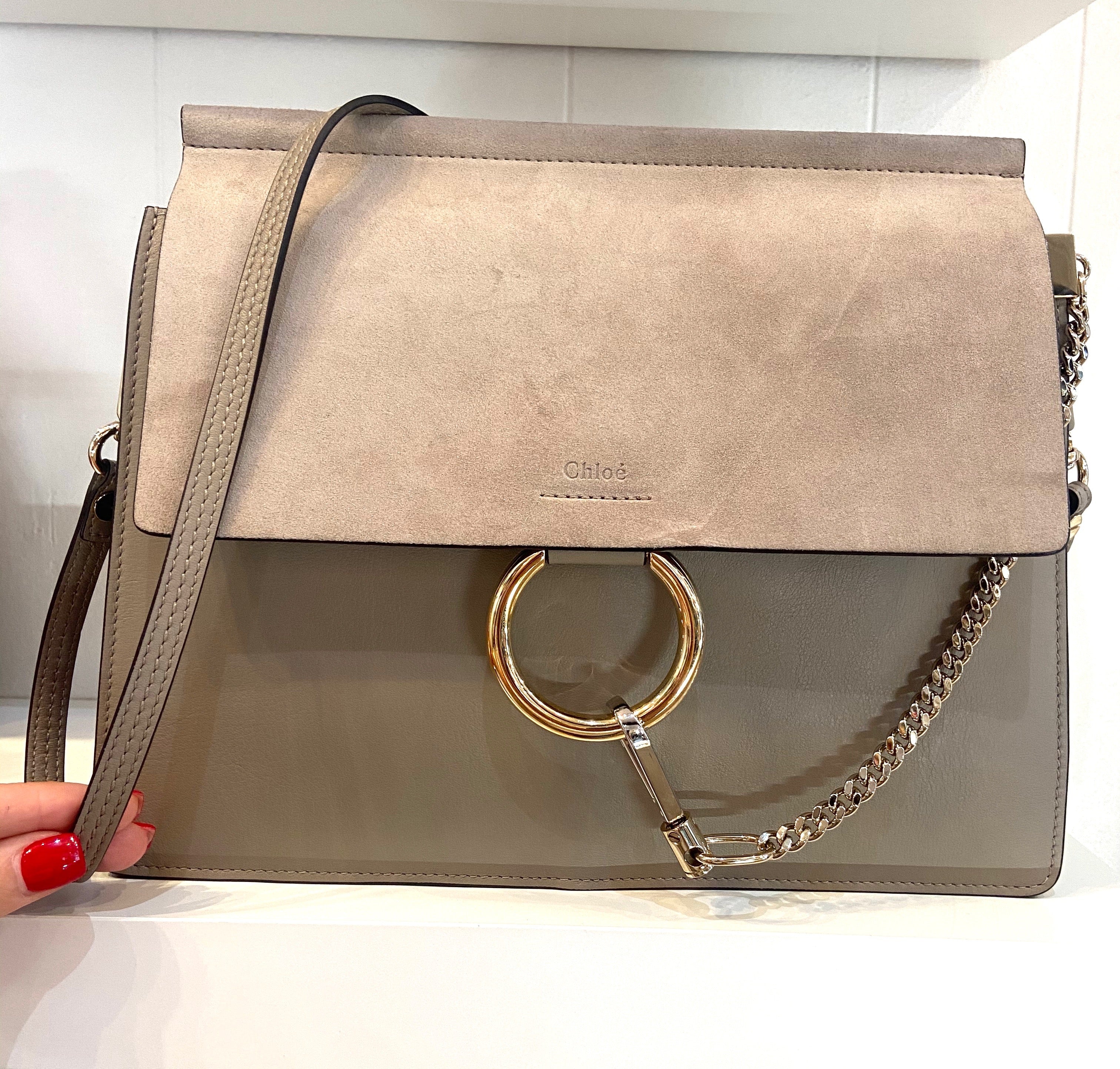 CHLOÉ FAYE MEDIUM FLAP SUEDE LEATHER CROSSBODY BAG