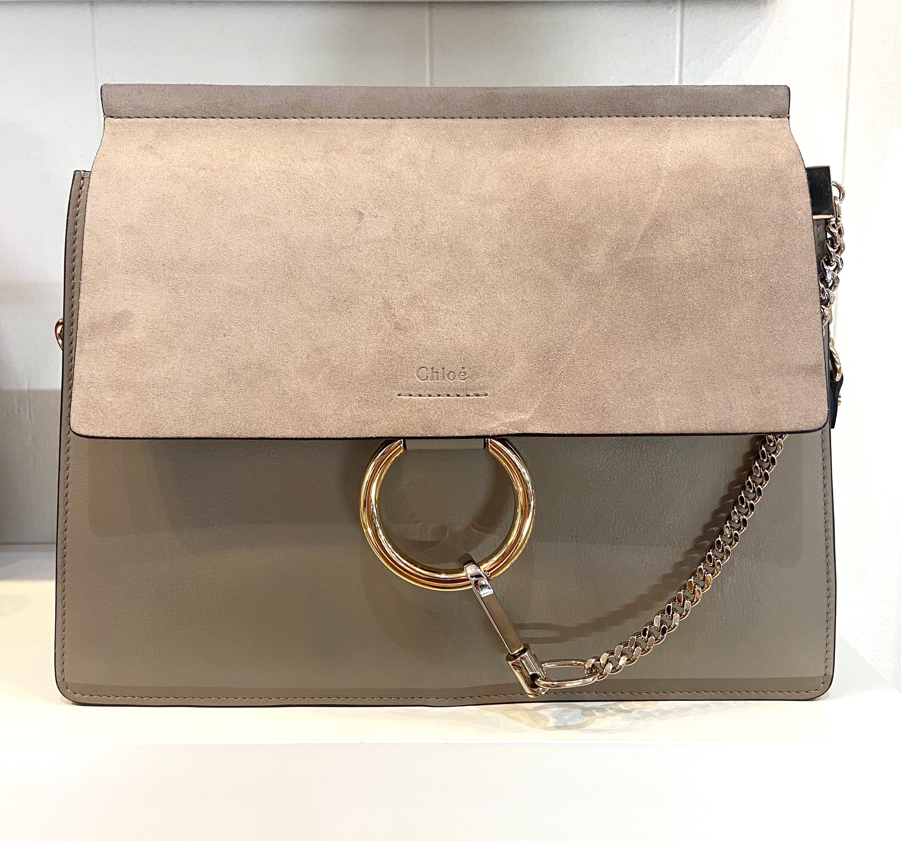 CHLOÉ FAYE MEDIUM FLAP SUEDE LEATHER CROSSBODY BAG