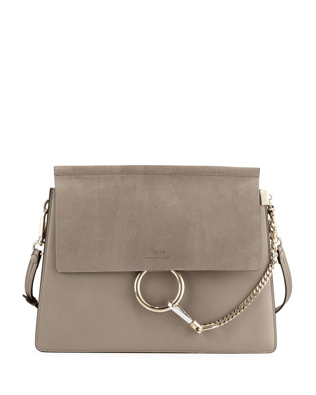 CHLOÉ FAYE MEDIUM FLAP SUEDE LEATHER CROSSBODY BAG