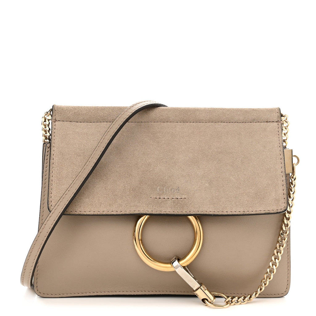 CHLOÉ FAYE MEDIUM FLAP SUEDE LEATHER CROSSBODY BAG