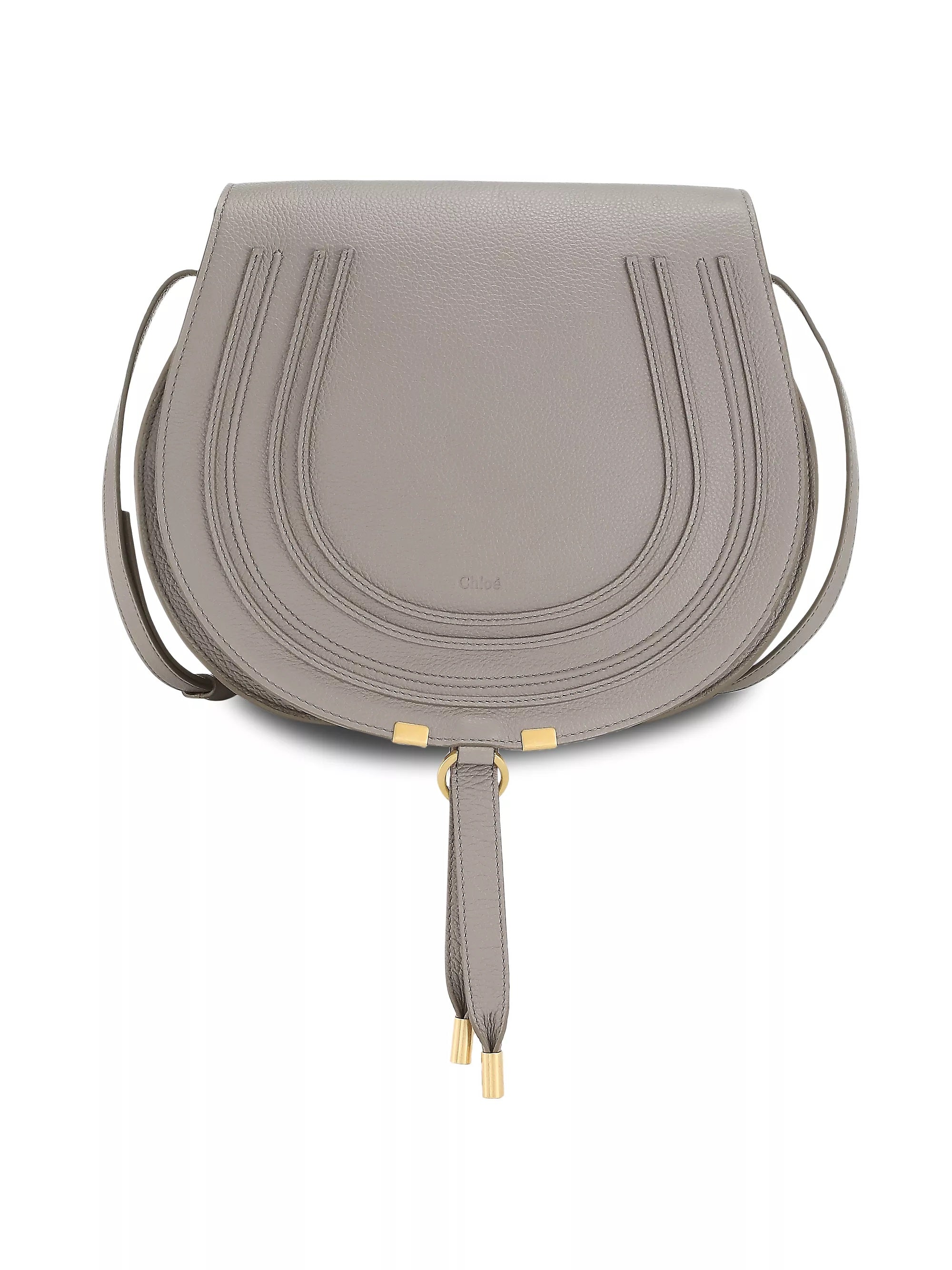 CHLOÉ  MARCIE MEDIUM CALFSKIN LEATHER SADDLE BAG