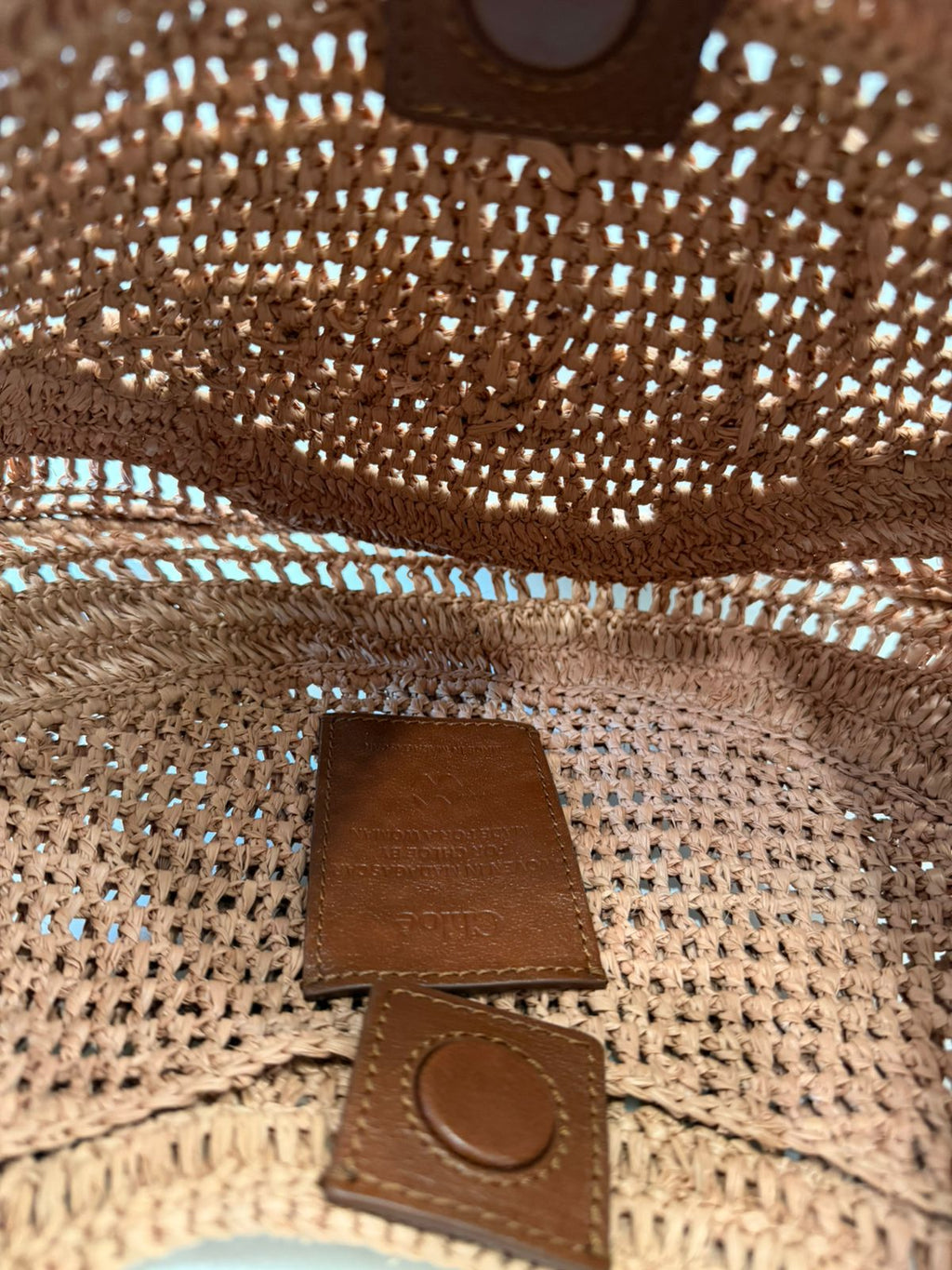 CHLOÉ CROCHET KNIT BANANA HOBO BAG