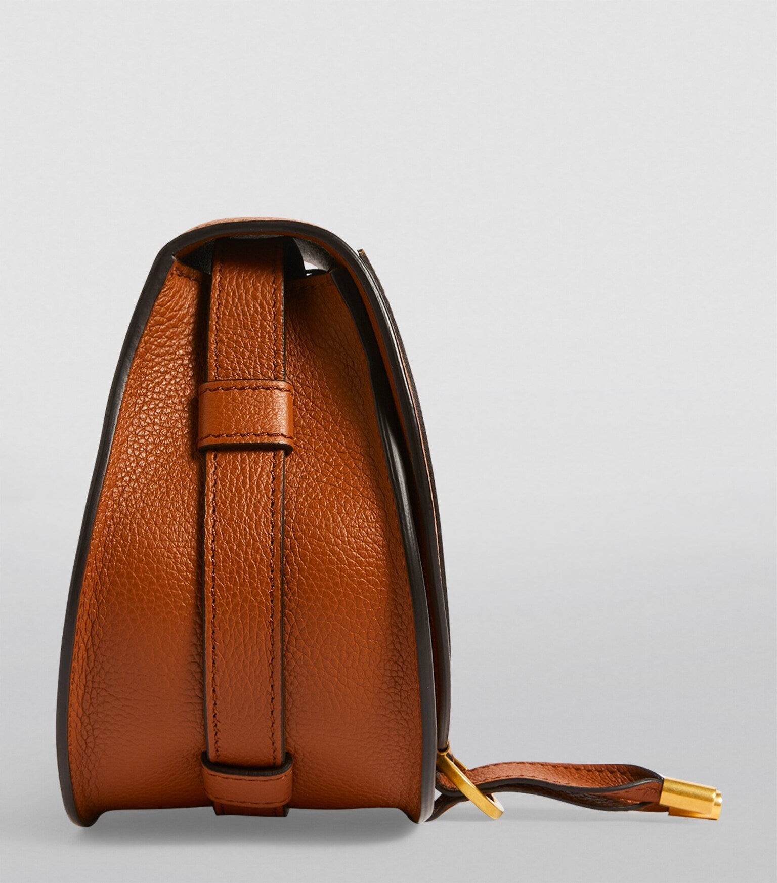CHLOÉ GRAINED LEATHER SMALL MARCIE SADDLE CROSSBODY BAG