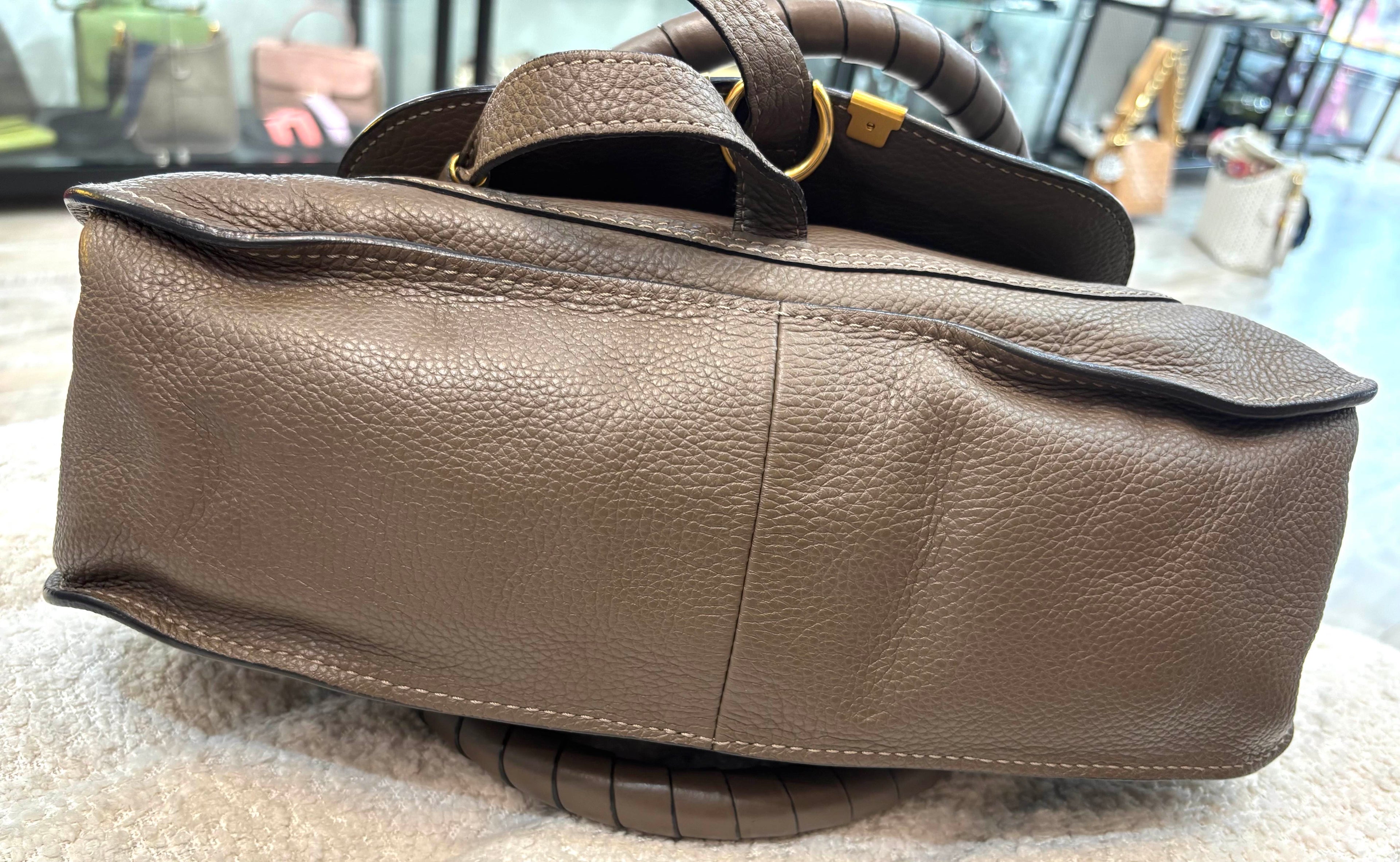 CHLOÉ MEDIUM MARCIE CALFSKIN LEATHER BAG