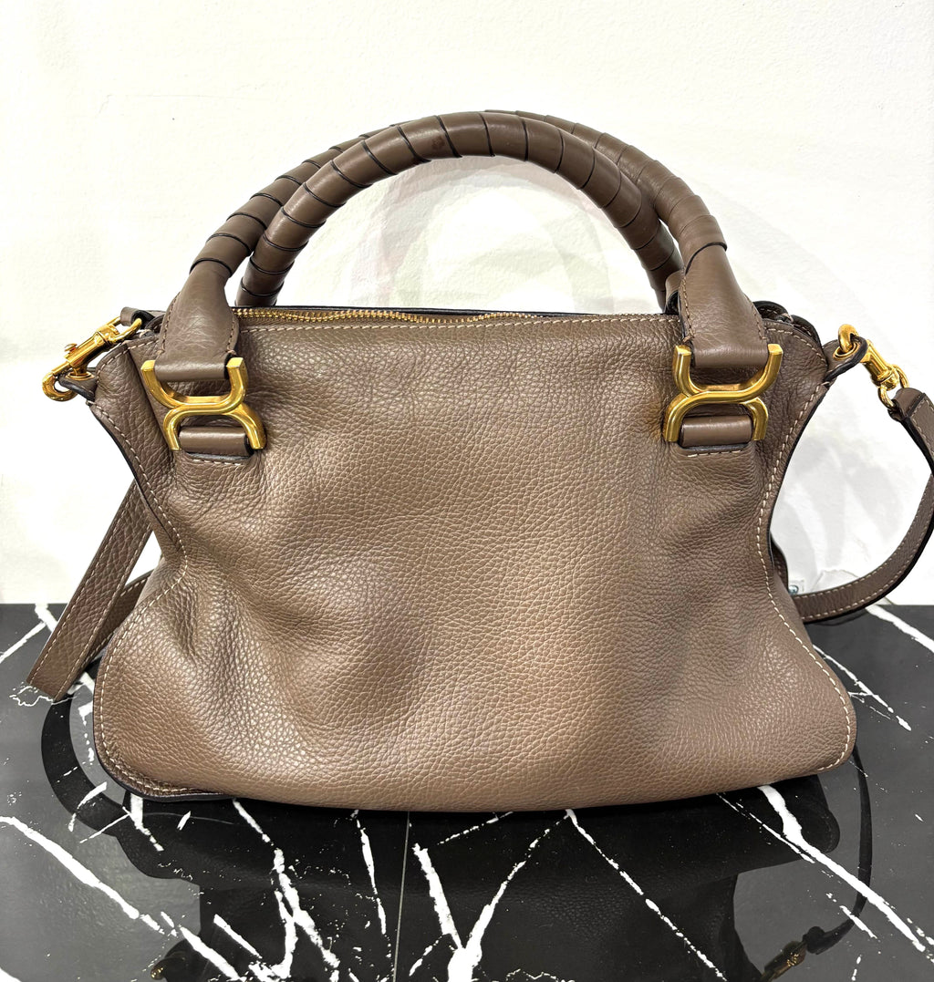 CHLOÉ MEDIUM MARCIE CALFSKIN LEATHER BAG