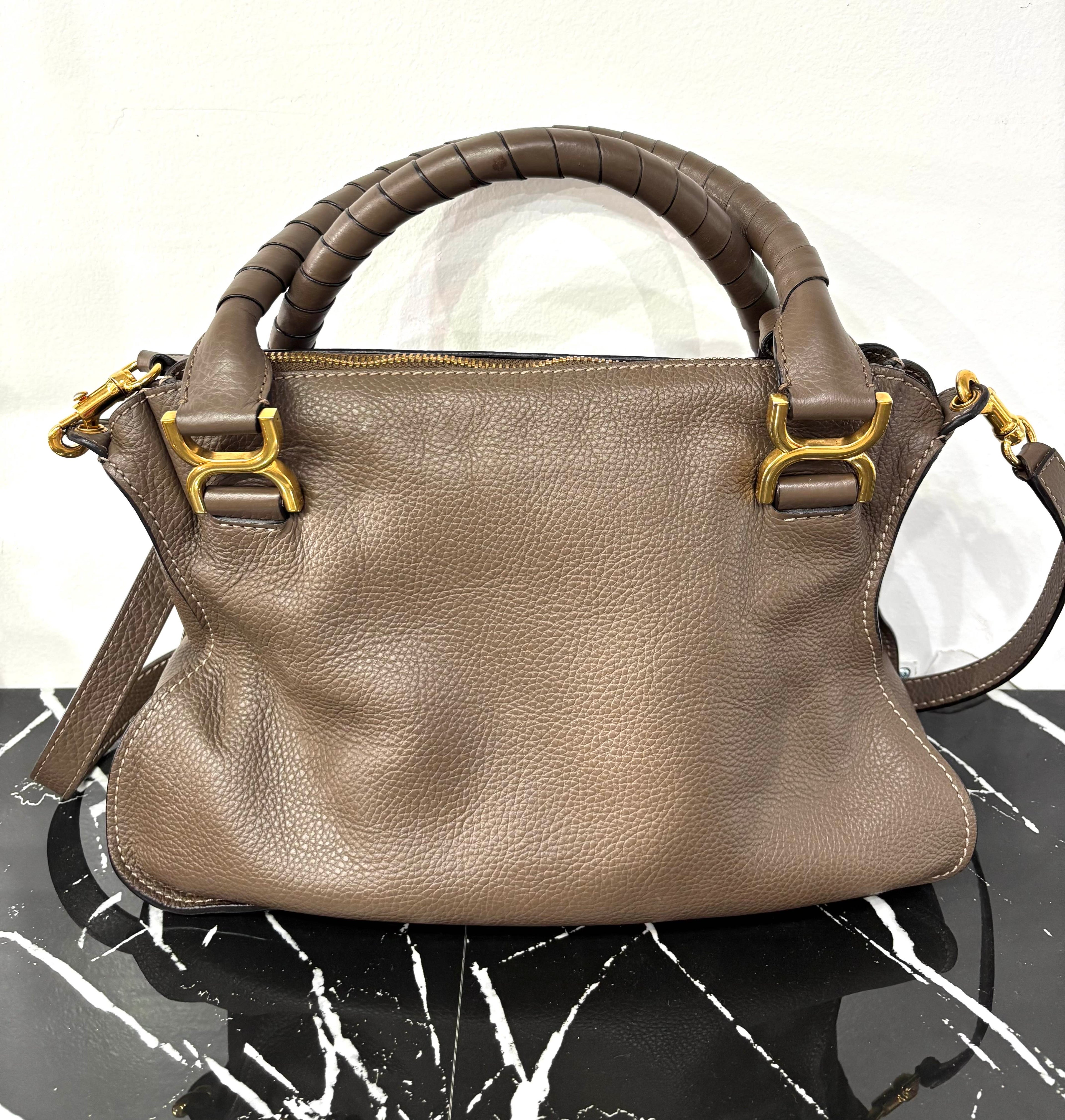 CHLOÉ MEDIUM MARCIE CALFSKIN LEATHER BAG