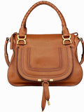 CHLOÉ MEDIUM MARCIE CALFSKIN LEATHER BAG IN TAN