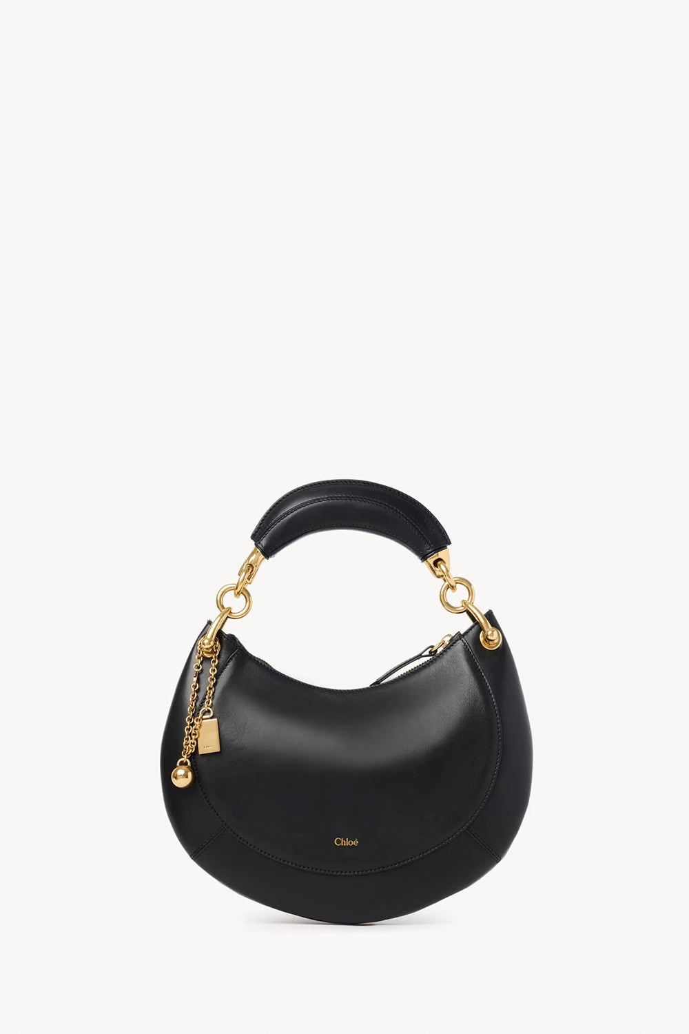 Small Chloé Banana Zipped Hobo In Soft Leather
