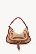 Small Marcie Shoulder Bag In Raffia-Effect