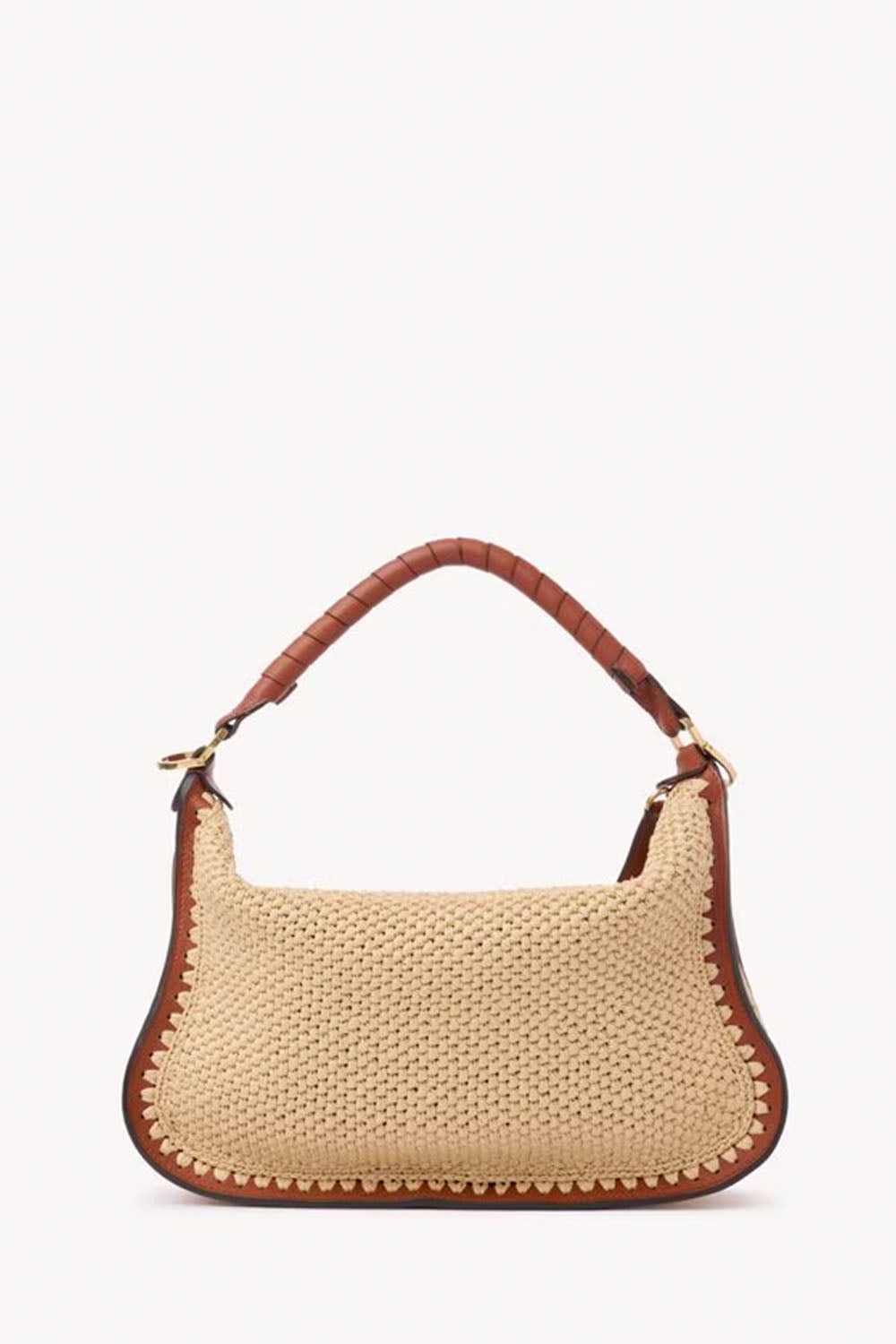 Small Marcie Shoulder Bag In Raffia-Effect