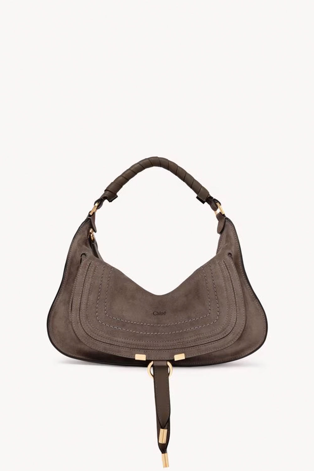 Small Marcie Shoulder Bag In Suede Leather