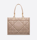 CHRISTIAN DIOR MEDIUM DIOR CALFSKIN LEATHER ESSENTIAL TOTE BAG