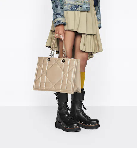 CHRISTIAN DIOR MEDIUM DIOR CALFSKIN LEATHER ESSENTIAL TOTE BAG