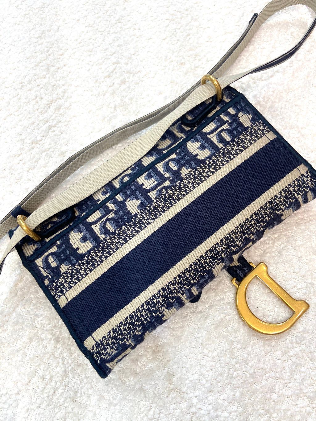 CHRISTIAN DIOR OBLIQUE SADDLE BELT BAG
