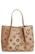 CHRISTIAN LOUBOUTIN CABAROCK LOUBINTHESKY PERFORATED LEATHER LARGE TOTE BAG