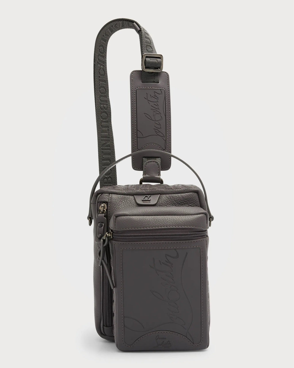 CHRISTIAN LOUBOUTIN LOUBIDEAL CALF LEATHER MESSENGER BAG