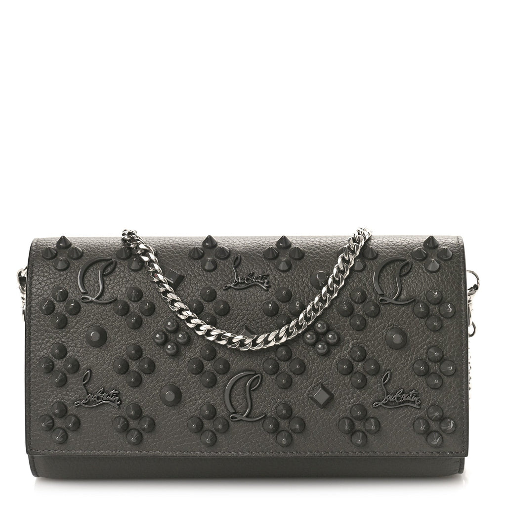 CHRISTIAN LOUBOUTIN PALOMA LOUBINTHESKY LEATHER WALLET ON A CHAIN