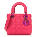 DIOR CANNAGE SMALL RAINBOW LADY DIOR LAMBSKIN LEATHER BAG