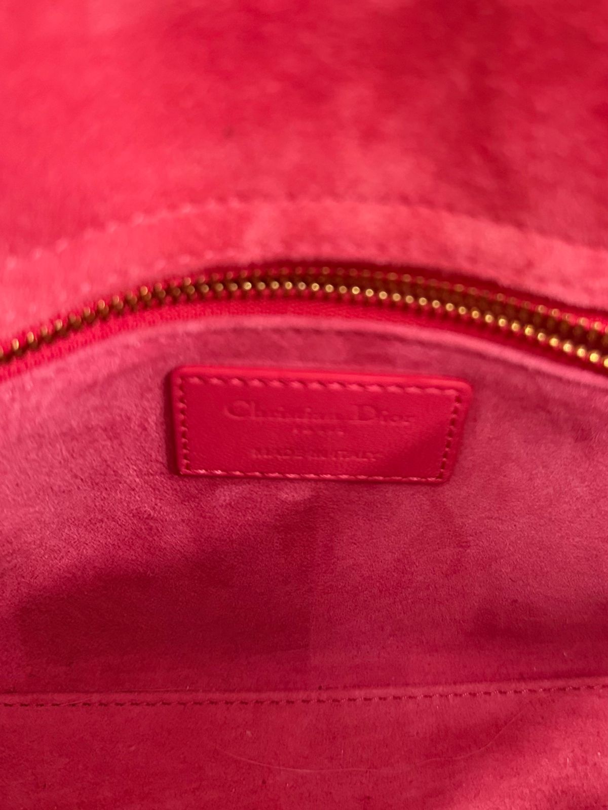 DIOR CANNAGE SMALL RAINBOW LADY DIOR LAMBSKIN LEATHER BAG